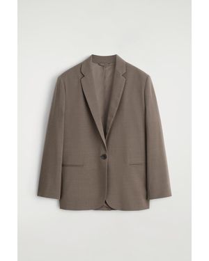 COS Wool-Blend Blazer - Brown