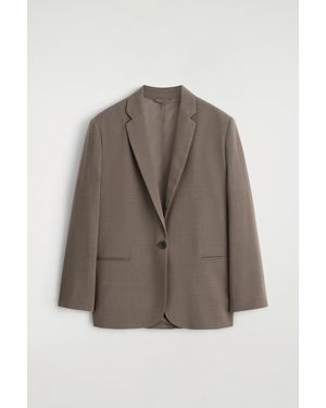 COS Wool-Blend Blazer - Brown