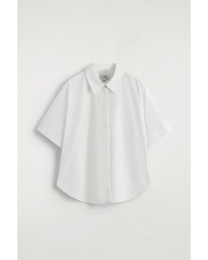COS Oversized Short-Sleeved Cotton Shirt - White