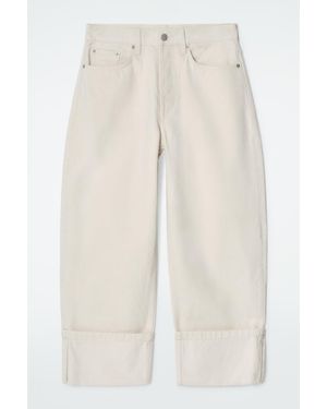 COS Facade Turn-up Straight-leg Jeans - Natural