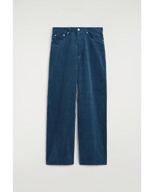 COS Facade Corduroy Straight-Leg Jeans - Blue
