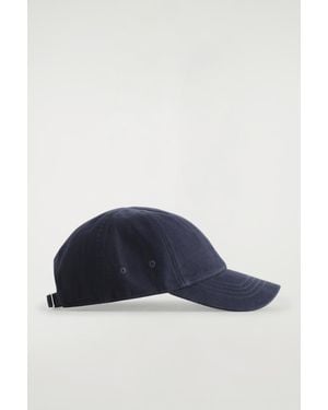 COS Cotton-Canvas Baseball Cap - Blue