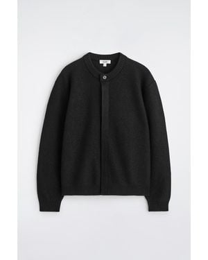 COS Boiled-Wool Crew-Neck Cardigan - Black
