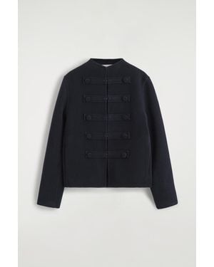 COS Double-Faced Wool Uniform Jacket - Blue