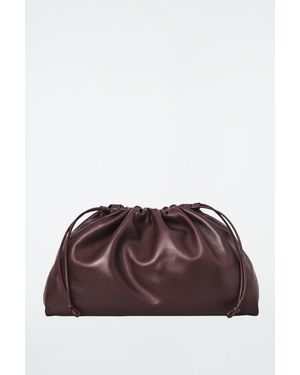 COS Cavatelli Clutch Aus Leder - Braun