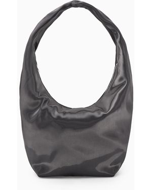 COS High-shine Shoulder Bag - Gray