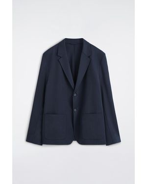 COS Packable Single-Breasted Blazer - Blue