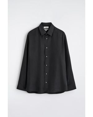 COS Relaxed Silk Shirt - Black
