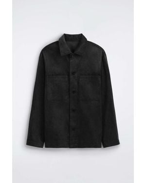 COS Cotton-Corduroy Overshirt - Black