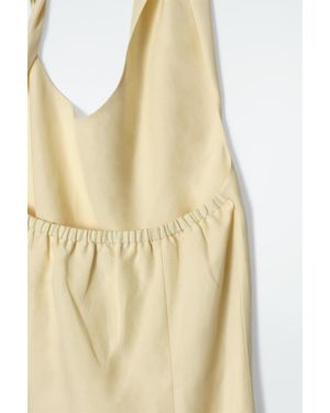 moss linen dress Loose Gathered Linen Dress Moss Green