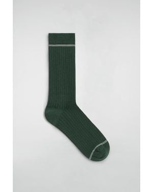 COS Gerippte Socken Mit Streifen - Grün