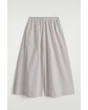 COS Seersucker Culottes - Grey