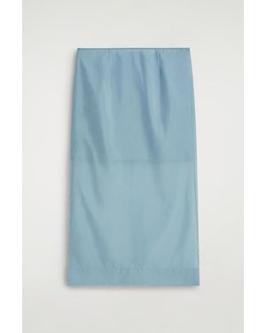COS Sheer Column Skirt - Blue
