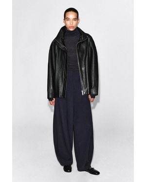 COS Fliessende Hose Mit Barrel-Bein Und Steppnähten - Blau