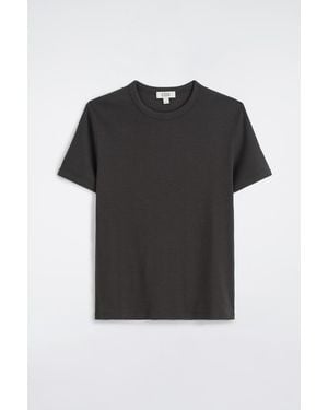 COS Slim Ribbed Cotton T-Shirt - Brown