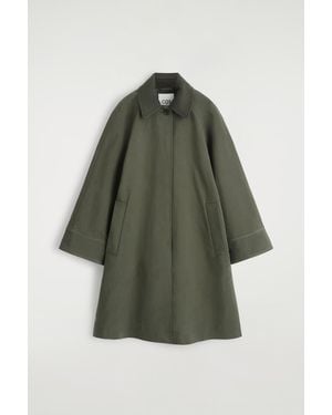 COS Kurzmantel Mit Wollbesatz - Grün