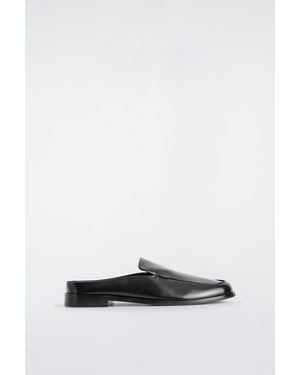 COS Leather Mule Loafers - White