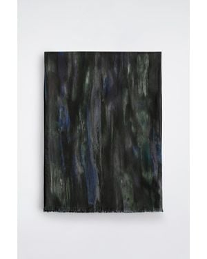 COS Paint-Print Silk Scarf - Black