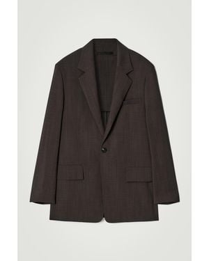 COS Fluid Lightweight Wool Blazer - Black
