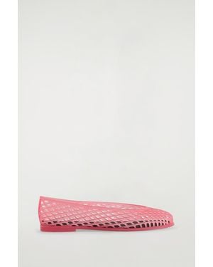 COS Cut-Out Jelly Ballet Flats - Pink