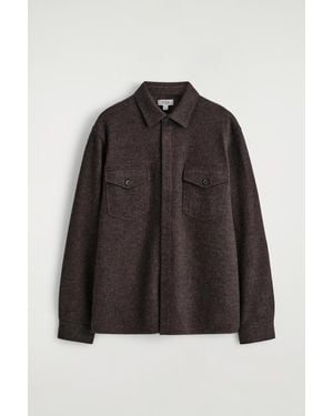 COS Relaxed Boiled-Wool Overshirt - Green