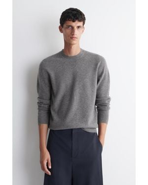 COS Kaschmirpullover Mit Rundhalsausschnitt - Grau