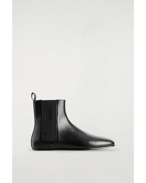 COS Slim Leather Boots - Black