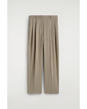 COS Relaxed Fluid Wide-Leg Trousers - Pink