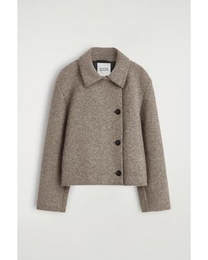 COS Boiled Wool-Blend Jacket - Natural