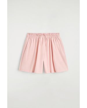 COS Ruched-Waist Shorts - Pink