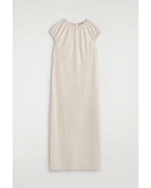COS Abito Midi Arricciato - Bianco