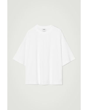 COS Oversized Extra-wide Cotton T-shirt - White