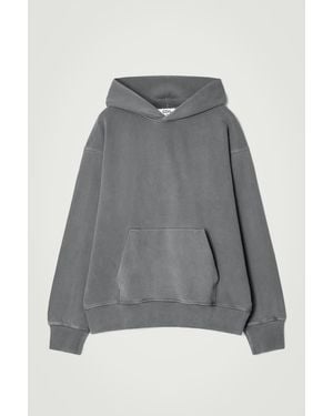 COS Washed Cotton-jersey Hoodie - Gray