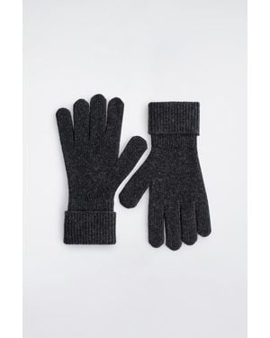 COS Ribbed Cashmere Gloves - Black