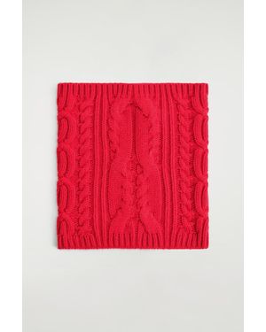 COS Cable-Knit Wool-Cashmere Snood - Red