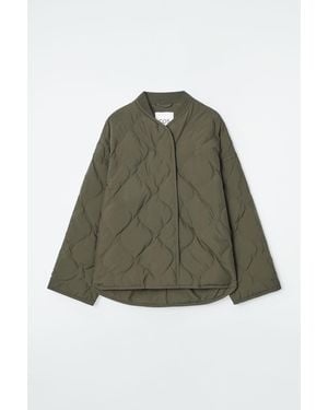 COS Oversized Quilted Jacket - Green