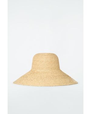 COS Wide-brim Straw Hat - White