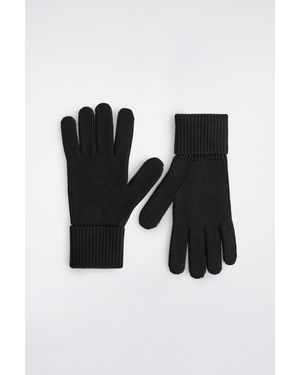 COS Ribbed Wool Gloves - Black