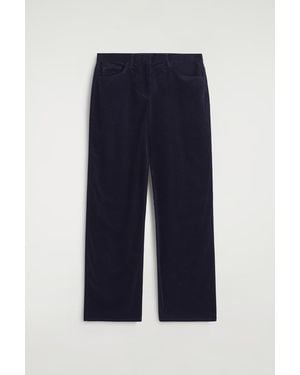 COS Corduroy Straight-Leg Trousers - Blue