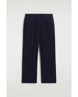COS Corduroy Straight-Leg Pants - Blue