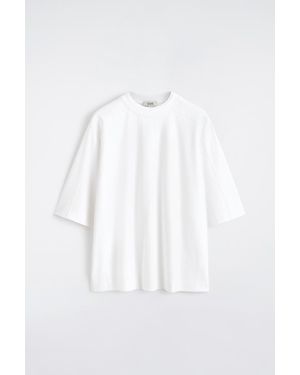 COS Oversized Interlock Cotton T-Shirt - White