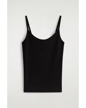 COS Slim-Fit Jersey Cami Top - Black