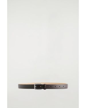 COS Embossed Leather Belt - Brown