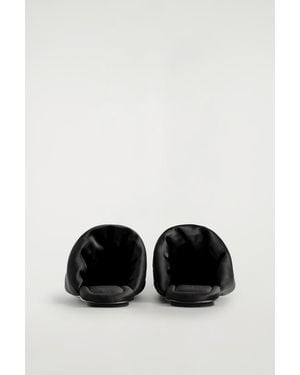 COS Padded Satin Mules - Black