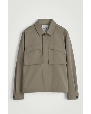COS Utility Cotton-Twill Overshirt - Green
