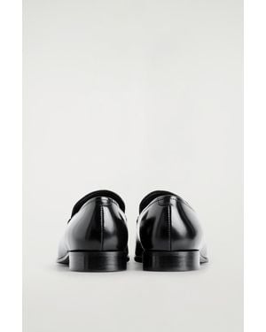 COS Polished-Leather Loafers - White