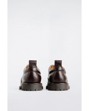COS Chunky Leather Derby Shoes - Brown