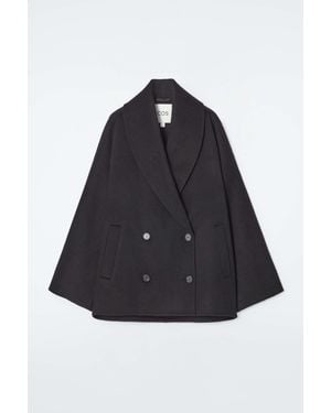 COS Double-faced Wool Pea Coat - Blue