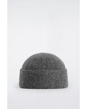 COS Felted Wool Beanie - Gray