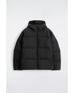 COS Hooded Down Puffer Jacket - Black